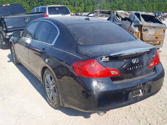 JN1CV6AP6DM302312 - 2013 INFINITI G37 BASE BLACK photo 3