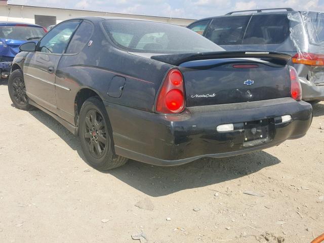 2G1WW12E919233253 - 2001 CHEVROLET MONTE CARL შავი ფოტო 3