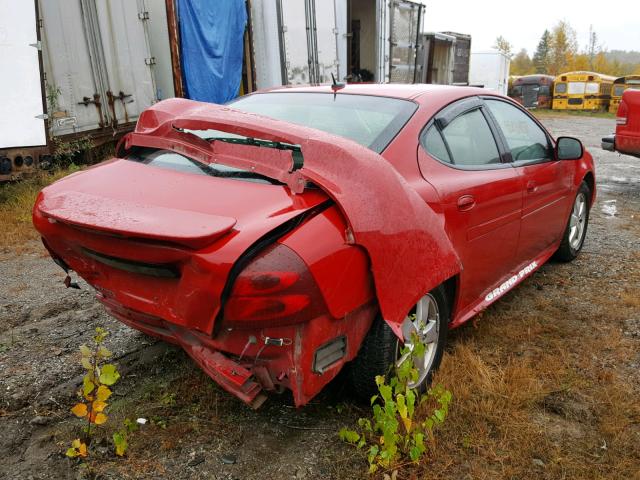 2G2WP552271129499 - 2007 PONTIAC GRAND PRIX RED photo 4