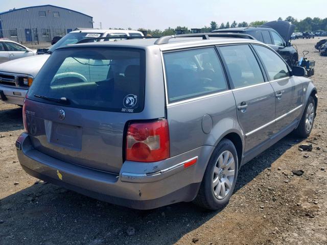 WVWVD63B62E394958 - 2002 VOLKSWAGEN PASSAT GLS GRAY photo 4