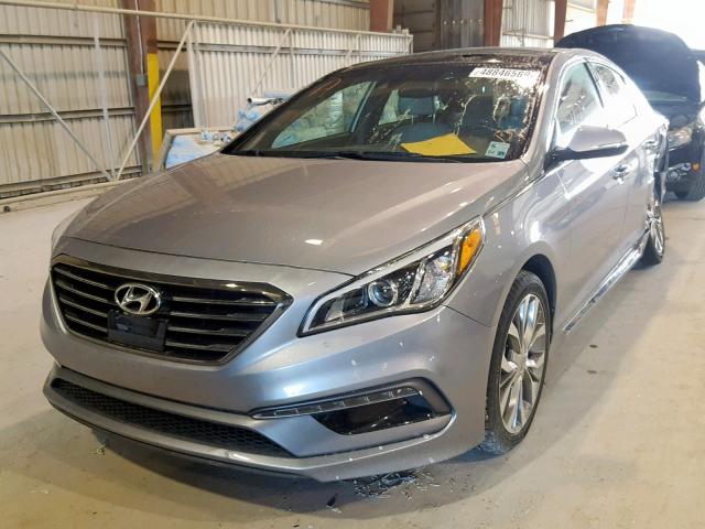 5NPE34AB9FH170132 - 2015 HYUNDAI SONATA SPO GRAY photo 2