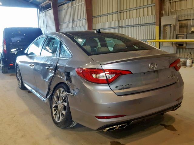 5NPE34AB9FH170132 - 2015 HYUNDAI SONATA SPO GRAY photo 3