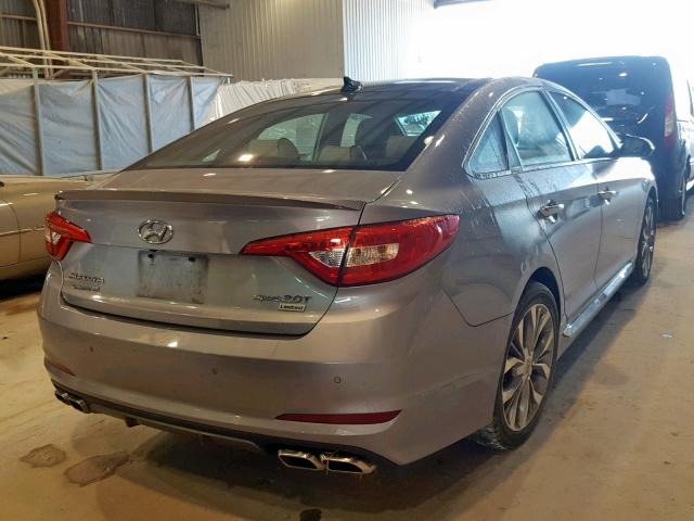 5NPE34AB9FH170132 - 2015 HYUNDAI SONATA SPO GRAY photo 4