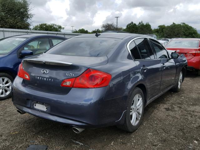 JN1DV6AR0CM730817 - 2012 INFINITI G25 BLUE photo 4