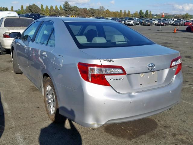 4T4BF1FK6CR217556 - 2012 TOYOTA CAMRY BASE SILVER photo 3