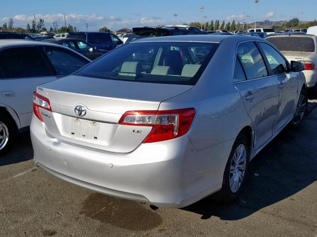 4T4BF1FK6CR217556 - 2012 TOYOTA CAMRY BASE SILVER photo 4