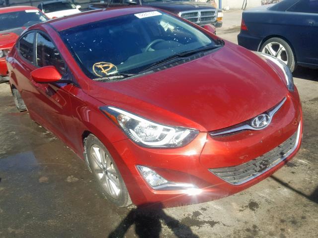 5NPDH4AE7FH589197 - 2015 HYUNDAI ELANTRA SE RED photo 1