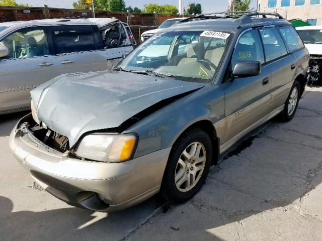 4S3BH665217604780 - 2001 SUBARU LEGACY OUT GREEN photo 2