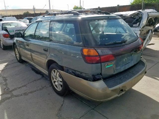 4S3BH665217604780 - 2001 SUBARU LEGACY OUT GREEN photo 3