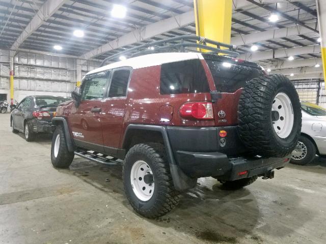 JTEBU11F380107251 - 2008 TOYOTA FJ CRUISER RED photo 3