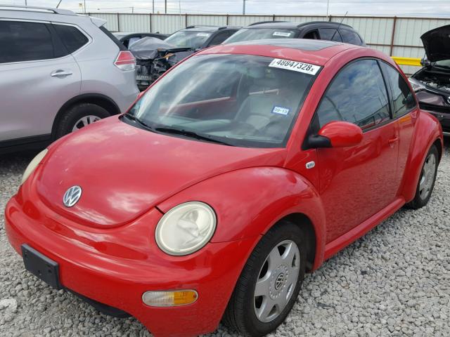 3VWCB21C41M448524 - 2001 VOLKSWAGEN NEW BEETLE RED photo 2