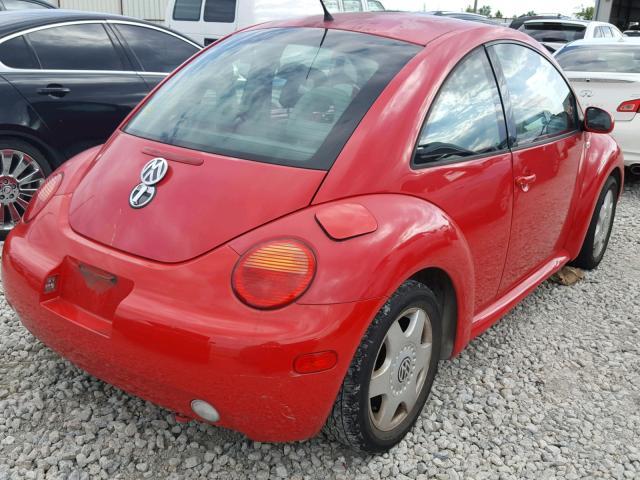 3VWCB21C41M448524 - 2001 VOLKSWAGEN NEW BEETLE RED photo 4