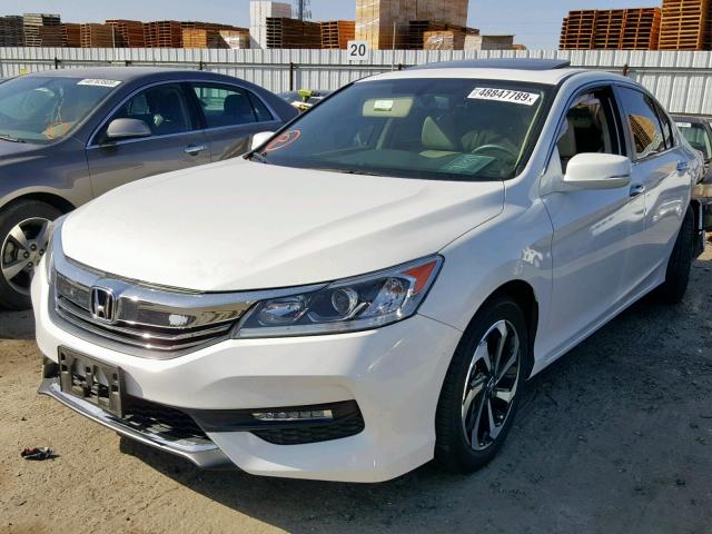 1HGCR2F81HA144207 - 2017 HONDA ACCORD EXL WHITE photo 2