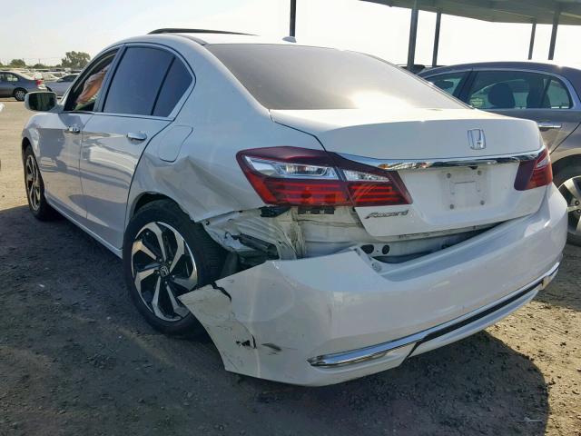 1HGCR2F81HA144207 - 2017 HONDA ACCORD EXL WHITE photo 3