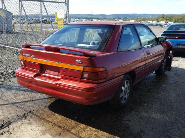 3FASP11J5TR125359 - 1996 FORD ESCORT LX RED photo 4