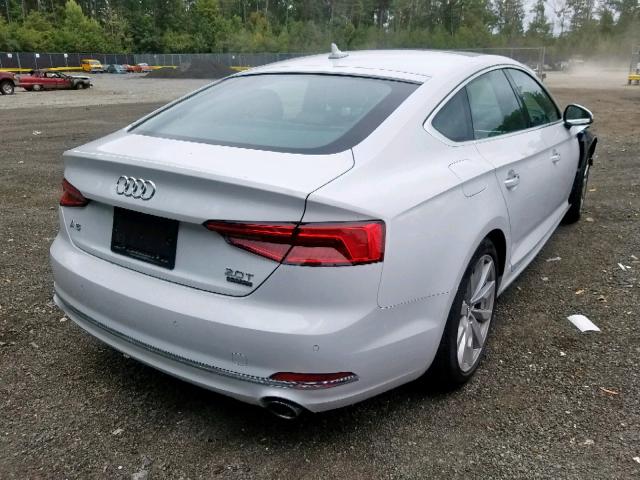 WAUBNCF55JA007663 - 2018 AUDI A5 PREMIUM WHITE photo 4