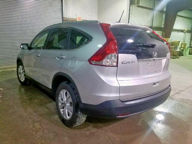 2HKRM4H76EH616316 - 2014 HONDA CR-V EXL GRAY photo 3