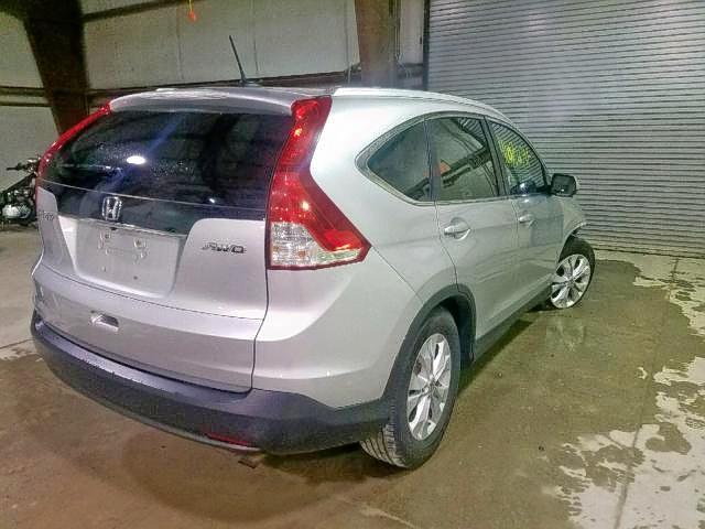 2HKRM4H76EH616316 - 2014 HONDA CR-V EXL GRAY photo 4