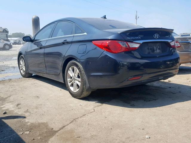 5NPEB4AC0DH651654 - 2013 HYUNDAI SONATA GLS BLUE photo 3