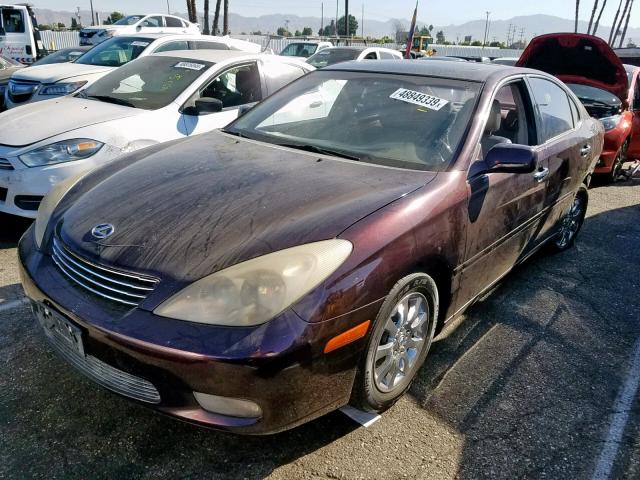 JTHBA30G145008832 - 2004 LEXUS ES 330 MAROON photo 2