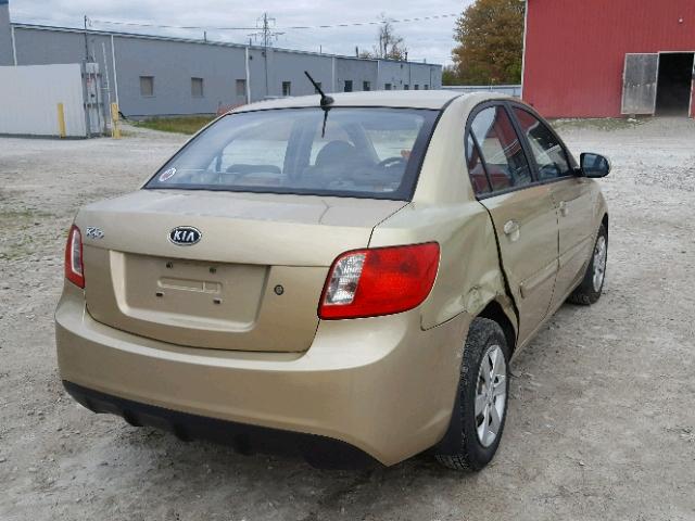 KNADH4B34A6684491 - 2010 KIA RIO LX GOLD photo 4