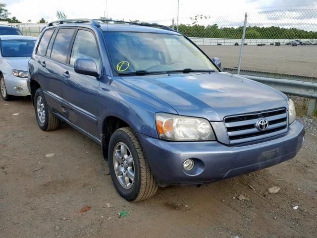 JTEEP21A960164274 - 2006 TOYOTA HIGHLANDER BLUE photo 1