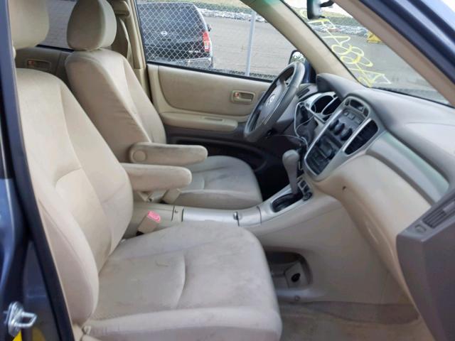 JTEEP21A960164274 - 2006 TOYOTA HIGHLANDER BLUE photo 5