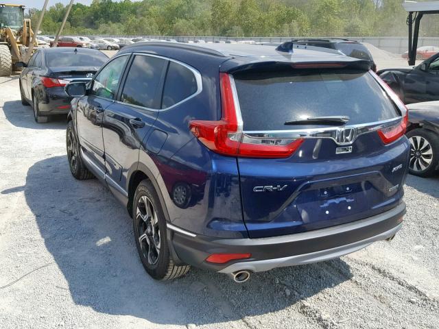 7FARW2H96KE018421 - 2019 HONDA CR-V TOURI BLUE photo 3