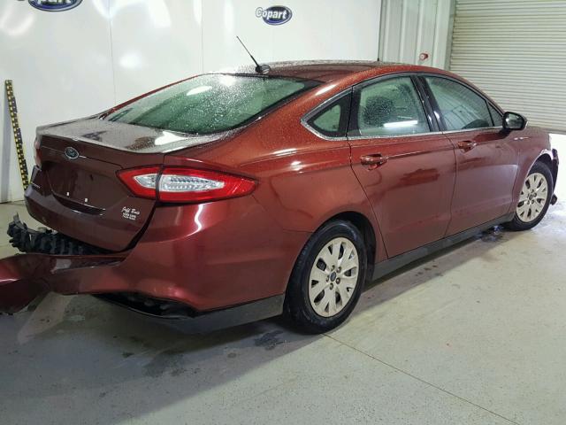 3FA6P0G76ER102974 - 2014 FORD FUSION S BURGUNDY photo 4