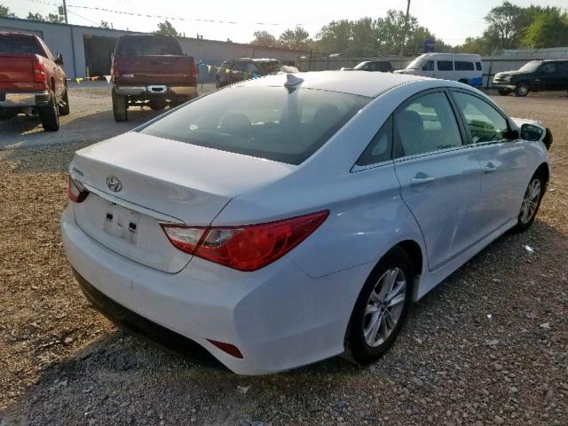 5NPEB4AC7EH865610 - 2014 HYUNDAI SONATA GLS WHITE photo 4