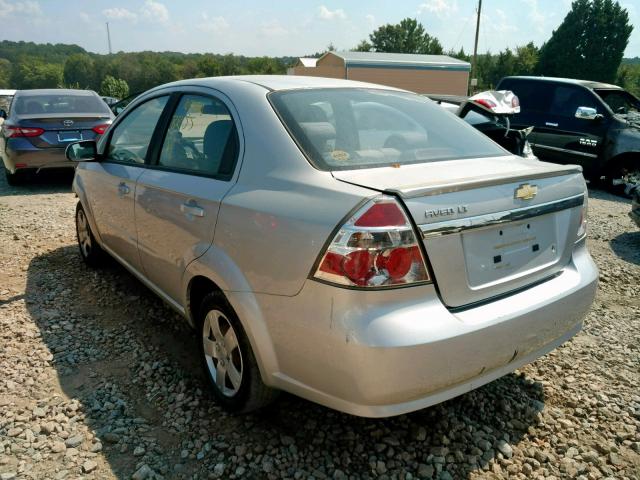 KL1TD5DE1BB151478 - 2011 CHEVROLET AVEO LS SILVER photo 3