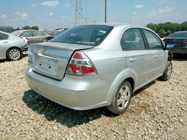 KL1TD5DE1BB151478 - 2011 CHEVROLET AVEO LS SILVER photo 4