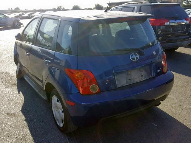 JTKKT604150124171 - 2005 TOYOTA SCION XA BLUE photo 3