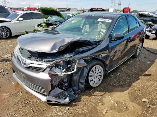 4T4BF1FK6DR312345 - 2013 TOYOTA CAMRY L GRAY photo 2