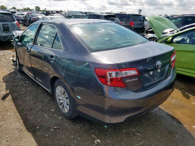 4T4BF1FK6DR312345 - 2013 TOYOTA CAMRY L GRAY photo 3