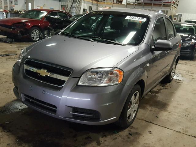KL1TD56607B051384 - 2007 CHEVROLET AVEO BASE Сұр фото 2