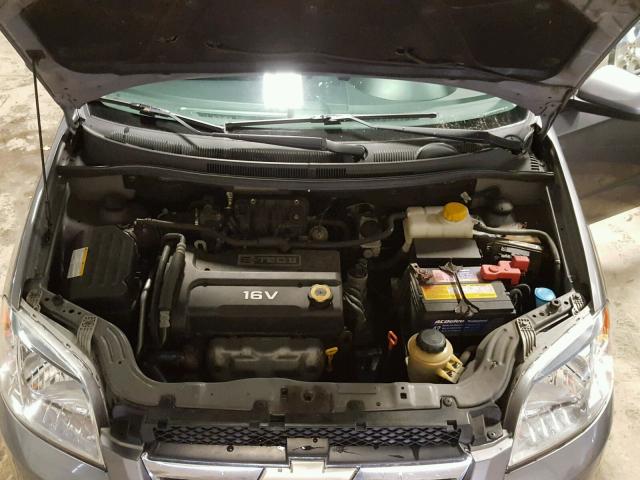 KL1TD56607B051384 - 2007 CHEVROLET AVEO BASE Сұр фото 7