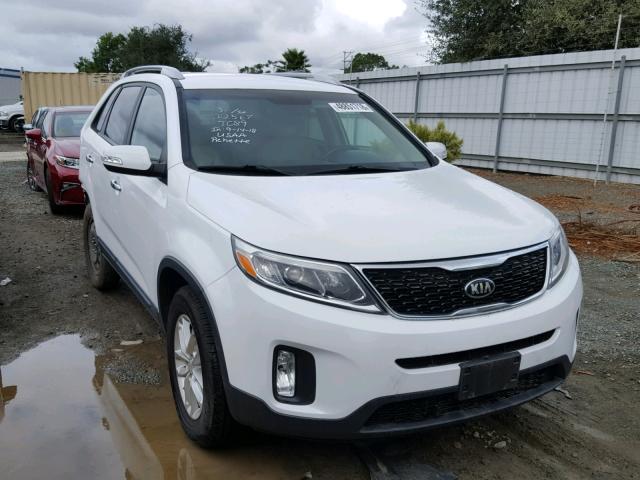 5XYKT3A61EG539412 - 2014 KIA SORENTO LX WHITE photo 1