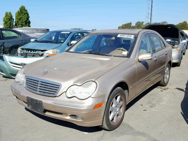 WDBRF61J81F013981 - 2001 MERCEDES-BENZ C 240 BEIGE photo 2