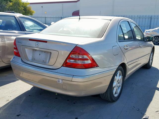 WDBRF61J81F013981 - 2001 MERCEDES-BENZ C 240 BEIGE photo 4