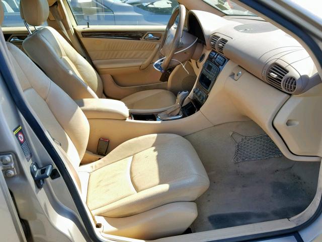 WDBRF61J81F013981 - 2001 MERCEDES-BENZ C 240 BEIGE photo 5