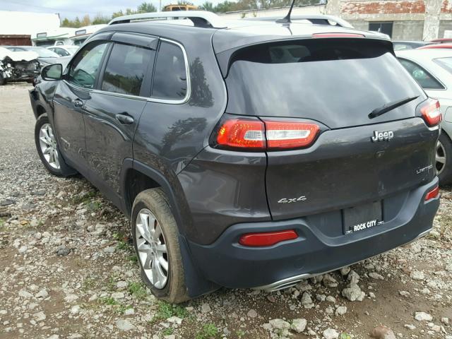 1C4PJMDS5FW609847 - 2015 JEEP CHEROKEE L GRAY photo 3