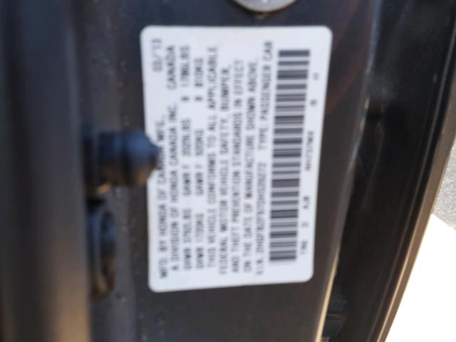 2HGFB2F97DH539272 - 2013 HONDA CIVIC EXL GRAY photo 10