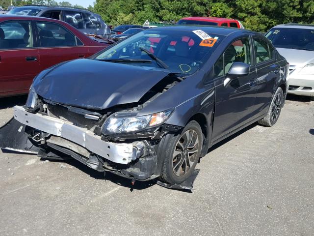 2HGFB2F97DH539272 - 2013 HONDA CIVIC EXL GRAY photo 2