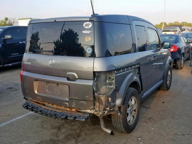 5J6YH28727L003977 - 2007 HONDA ELEMENT EX GRAY photo 4