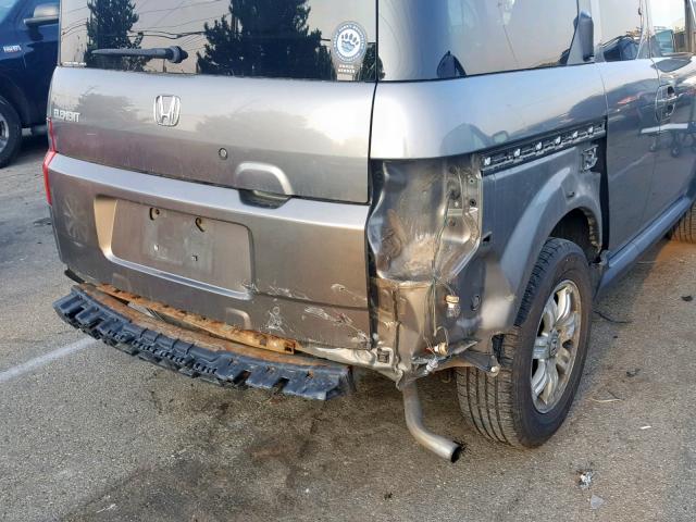 5J6YH28727L003977 - 2007 HONDA ELEMENT EX GRAY photo 9