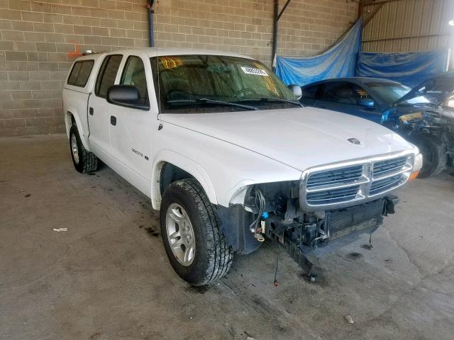 1B7HL48N32S555534 - 2002 DODGE DAKOTA QUA WHITE photo 1