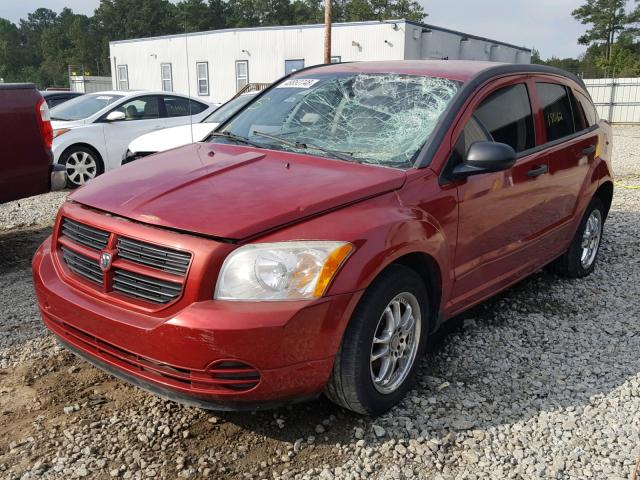 1B3HB28B97D566936 - 2007 DODGE CALIBER RED photo 2