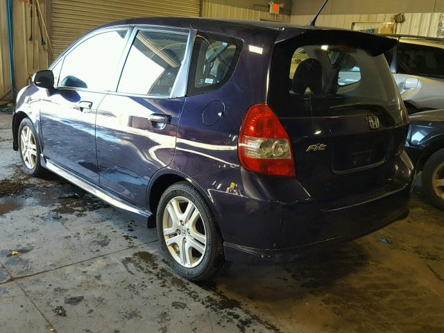 JHMGD37688S011034 - 2008 HONDA FIT SPORT PURPLE photo 3