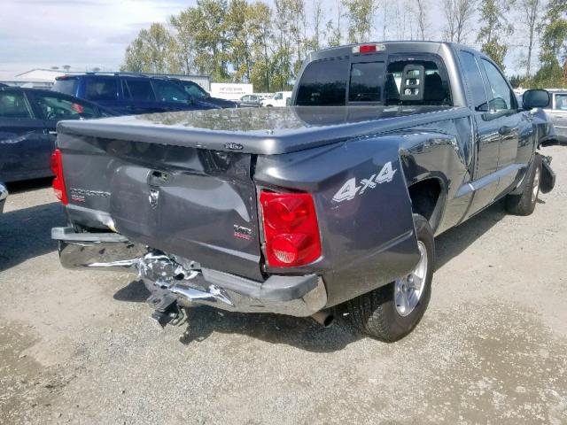 1D7HW42N86S654233 - 2006 DODGE DAKOTA SLT GRAY photo 4